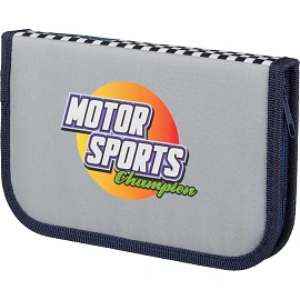 Пенал односекционный Комус Класс Motor Sports серый