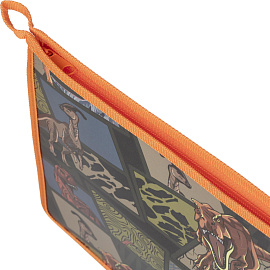 Папка для тетрадей Комус Класс Дино Комикс А4 пластик с 1 отделением на молнии