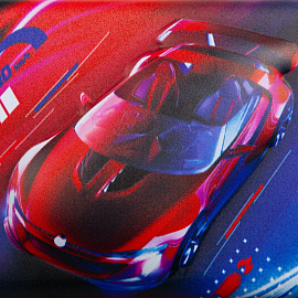 Пенал-косметичка односекционный Комус Класс 3D Car синий