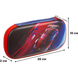 Пенал-косметичка односекционный Комус Класс 3D Car синий