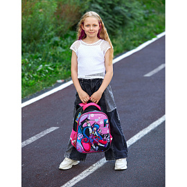 Рюкзак ортопедический Комус Класс Rainbow Anime Game розовый