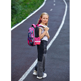 Рюкзак ортопедический Комус Класс Rainbow Anime Game розовый