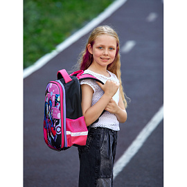 Рюкзак ортопедический Комус Класс Rainbow Anime Game розовый