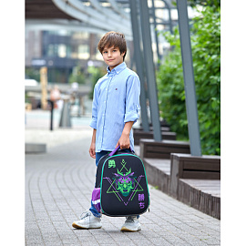 Рюкзак ортопедический Комус Класс Rainbow Cамурай черный