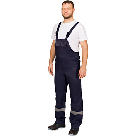 Полукомбинезон рабочий летний мужской л16-ПК с СОП синий (размер 56-58, рост 158-164)