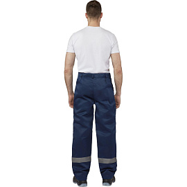 Брюки рабочие летние мужские л16-БР с СОП синие (размер 56-58, рост 158-164)
