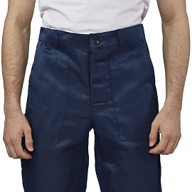 Брюки рабочие летние мужские л16-БР с СОП синие (размер 56-58, рост 158-164)