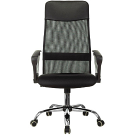 Кресло для руководителя Easy Chair 508 TTW чёрное (ткань/сетка/экокожа, металл)