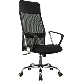 Кресло для руководителя Easy Chair 508 TTW чёрное (ткань/сетка/экокожа, металл)