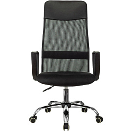 Кресло для руководителя Easy Chair 510 TW чёрное (ткань/сетка/экокожа, металл)