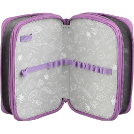 Пенал трехсекционный Комус Класс Единорог черный