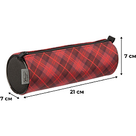 Пенал-тубус односекционный Комус Класс Котик красный