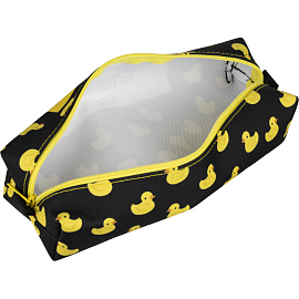 Пенал-косметичка односекционный Комус Класс Утки черный