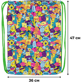 Мешок для сменной обуви Комус Класс Максики 360x470 мм синий с 1 отделением