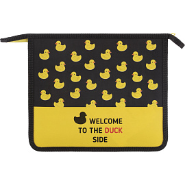 Папка для тетрадей Комус Класс Утки А5 пластик с 1 отделением на молнии