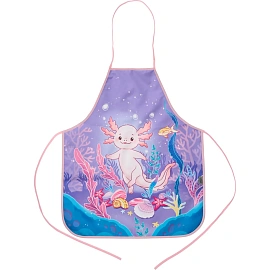 Фартук для труда Комус Класс Аксолотль фиолетовый с нарукавниками