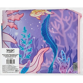 Фартук для труда Комус Класс Аксолотль фиолетовый с нарукавниками