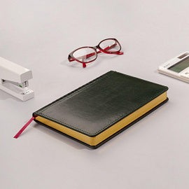 Ежедневник недатированный Image искусственная кожа A5 136 листов зелёный (золотистый обрез)