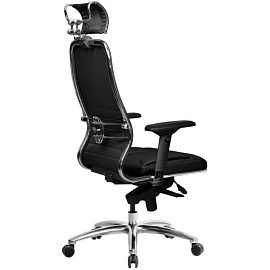 Кресло для руководителя эргономичные Метта Samurai KL-3.04 MPES чёрное (экокожа, металл)