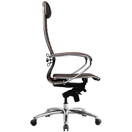 Кресло для руководителя Метта Samurai K-1.04 MPES темно-коричневое (экокожа, металл)