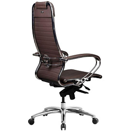 Кресло для руководителя Метта Samurai K-1.04 MPES темно-коричневое (экокожа, металл)