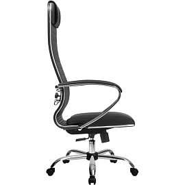 Кресло для руководителя Метта 17(MPRU) чёрное (экокожа, металл)