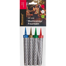 Набор свечей для торта Maxsem Разноцветный Фонтан 10 см (4 штуки в упаковке)