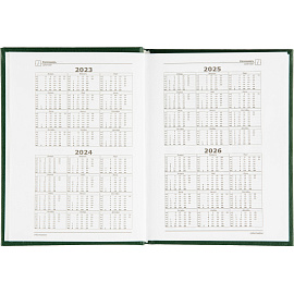 Ежедневник недатированный Attache Economy бумвинил А6 128 листов зелёный