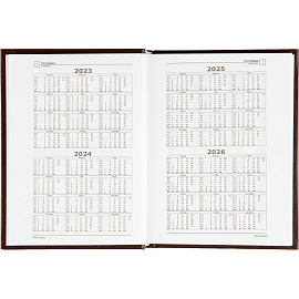 Ежедневник недатированный Attache Economy бумвинил А6 128 листов коричневый