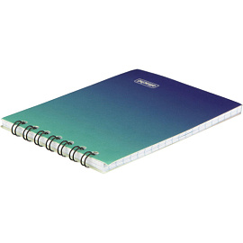 Блокнот Attache Градиент А7 40 листов бирюзовый в клетку гребень УФ-лак (102х74 мм)