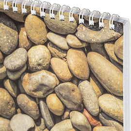 Блокнот Attache Текстуры природы Камешки А4 80 листов в клетку на гребне (204х291 мм, ВД-лак)