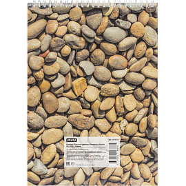 Блокнот Attache Текстуры природы Камешки А4 80 листов в клетку на гребне (204х291 мм, ВД-лак)