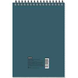 Блокнот Attache Metallic А5 60 листов голубой в клетку гребень (146x204 мм)