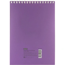 Блокнот Attache Metallic А5 60 листов фиолетовый в клетку гребень (146x204 мм)