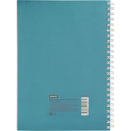 Бизнес-тетрадь Attache Metallic А5 96 листов голубая в клетку гребень фольга (204х146 мм)