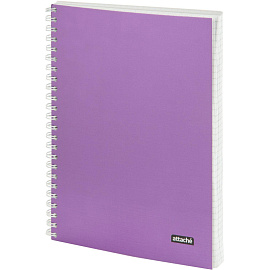 Бизнес-тетрадь Attache Metallic А5 96 листов фиолетовая в клетку гребень фольга (204х146 мм)