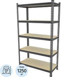 Стеллаж металлический Everest Beamy Simple (5 полок, 1200х400х1800 мм)