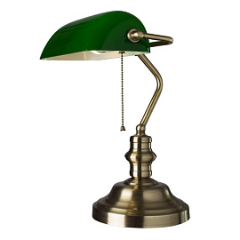 Светильник настольный Arte Lamp Banker A2492LT-1AB зеленый