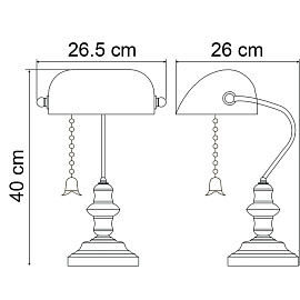 Светильник настольный Arte Lamp Banker A2492LT-1AB зеленый