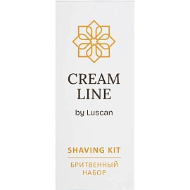 Набор бритвенный Luscan Cream Line картон (бритва, гель для бритья, 200 штук в упаковке)