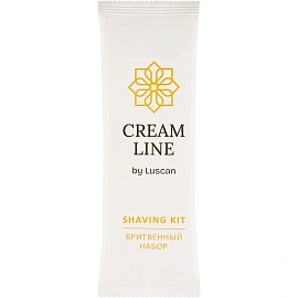 Набор бритвенный Luscan Cream Line флоупак (бритва, гель для бритья, 200 штук в упаковке)