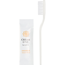 Набор зубной Luscan Cream Line картон (зубная щётка, зубная паста, 200 штук в упаковке)