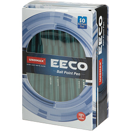 Ручка шариковая неавтоматическая Unomax Eeco зеленая (толщина линии 0.5 мм)