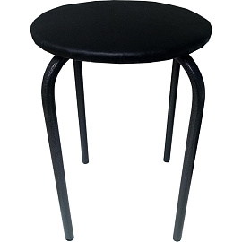 Табурет Strong черный (искусственная кожа, металл)