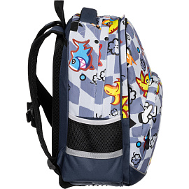 Рюкзак ортопедический Комус Класс Стикеры черный с двумя отделениями