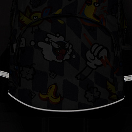 Рюкзак ортопедический Комус Класс Стикеры черный с двумя отделениями