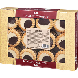 Печенье сдобное Деловой Стандарт Неробьянко с шоколадно-ореховой начинкой 470 г