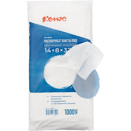 Пакет фасовочный Комус 14х32 см ПНД 12 мкм прозрачный (1000 штук в пласте)