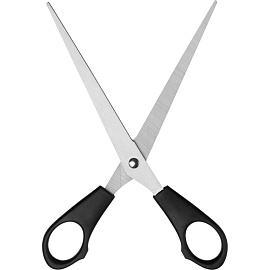 Ножницы Выбор есть 180 мм симметричные пластиковые ручки черного цвета