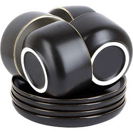 Набор чайный Nouvelle Home Royal line Night на 4 персоны фарфор (12 предметов)